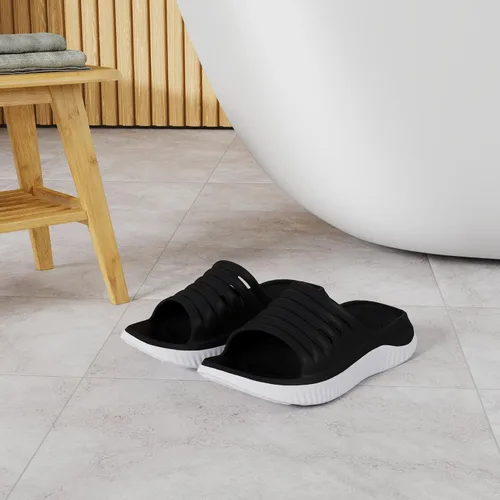 Vista 2 de KuaiLu - Sandalias de recuperación para mujer con cómodo apoyo para fascitis plantar, ortopédicas, con puntera abierta, amortiguación gruesa que