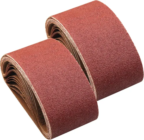 Vista 11 de 1 cinta de lija de óxido de aluminio de 42 pulgadas, papel de lija abrasivo de grano surtido 40/80/120/240 para lijadora de banda, paquete de 24
