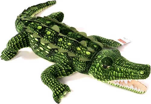 Vista 6 de TigerHart Kuwat El cocodrilo de agua salada – 56 pulgadas de largo grande de peluche de cocodrilo de peluche