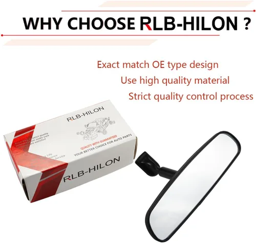 Vista 7 de RLB-HILON Rear View Mirror Compatible With Honda Model, Day/Night Mirror