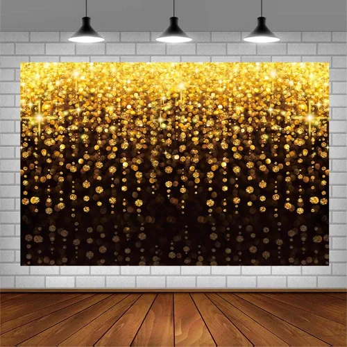 Vista 3 de AIBIIN Fondo de graduación con purpurina negra y dorada de 7 x 5 pies, decoración de fiesta de graduación de 2023, felicitaciones por graduación
