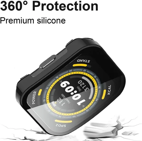 Vista 3 de Funda compatible con Amazfit Bip 5, Lamshaw Hard PC Case con protector de pantalla compatible con Amazfit Bip 5 Smart Watch