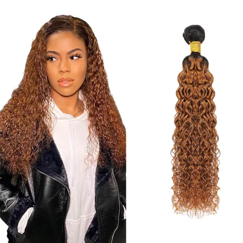 Vista 264 de 300g 1B27 Human Hair Bundles Honey Blonde Bundles Human Hair 10A Brazilian Virgin Remy Hair Extensions 8 10 12 Inch