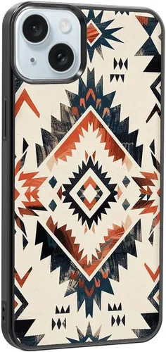 Vista 180 de Funda de teléfono Qizijio estilo azteca a prueba de golpes y protectora para iPhone 7/8/SE