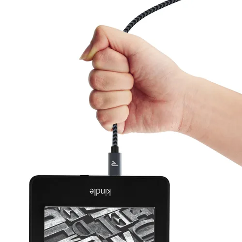Vista 6 de RAMPOW - Cable micro USB [2 unidades/1 m] QC 3.0, cargador y sincronizador de carga rápida para Android, cables micro USB de nailon trenzado