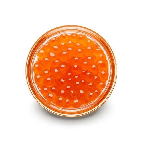 Vista 2 de MARKY'S - Caviar de huevas de salmón rosa americano capturado en la naturaleza, 1 oz / 28 g - GARANTIZADO POR LA NOCHE