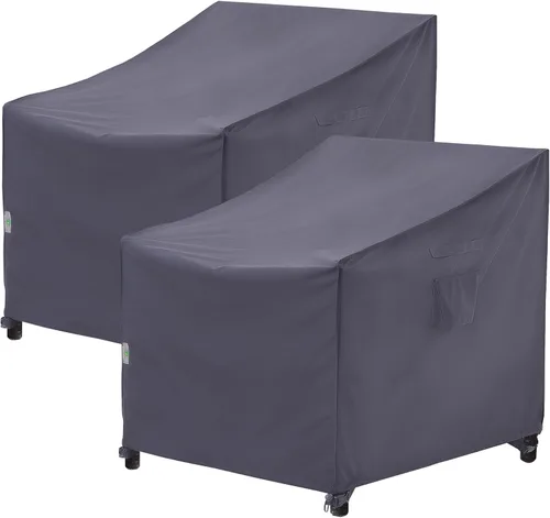 Vista 10 de F&J Outdoors Funda impermeable resistente a los rayos UV, respaldo alto, 4 sillas apilables, 27 pulgadas de ancho x 34 pulgadas de profundidad x 41