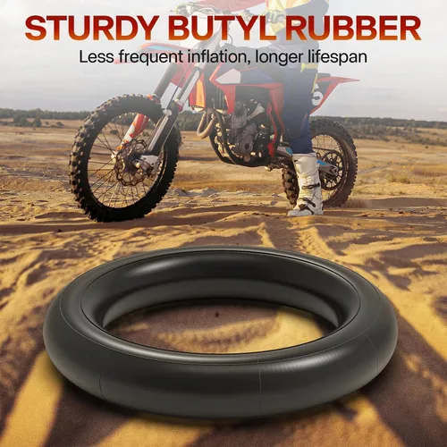 Vista 4 de 3.00-12 Tubo interior de repuesto para moto de cross con válvula TR4, tubo interior de goma butílica 80/100-12 para motocicleta, espesor de 2 mm
