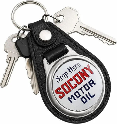 Vista 67 de Brotherhood Round Key Chain for Vintage Motor Oil, Petroleum, and