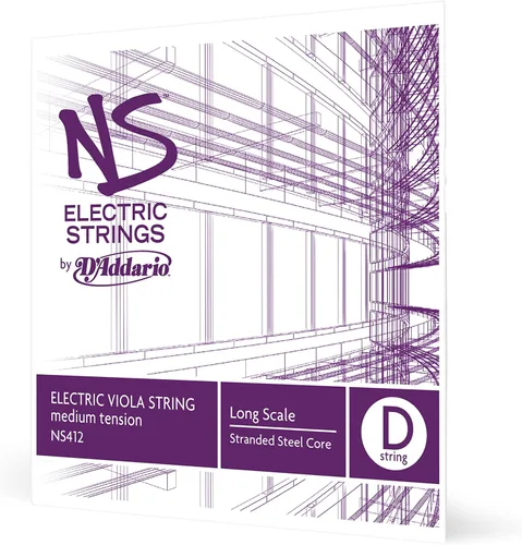 Vista 4 de D'Addario NS Electric Viola Single A String, larga escala, tensión media