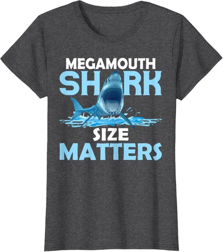 Vista 4 de Mega Shark Size Matter Camiseta Fun Shark Puns, Negro