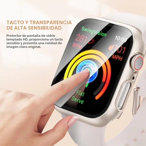 Vista 2 de Paquete de 16 fundas rígidas de PC para Apple Watch de 38 mm Series 3 2 con protector de pantalla de vidrio templado, cubierta protectora 16