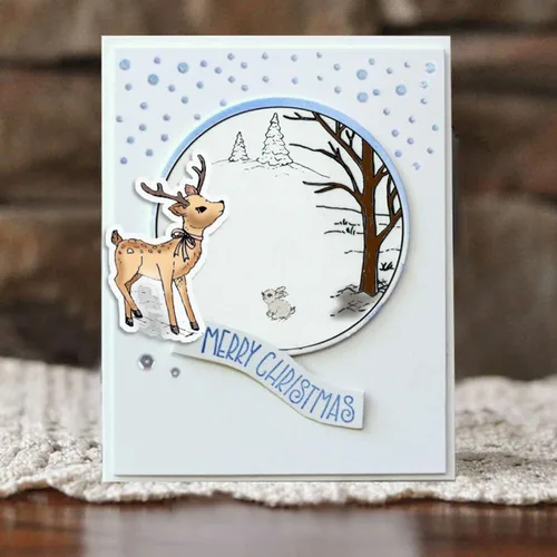 Vista 3 de Sellos de silicona con temática de árbol de Navidad para hacer tarjetas, sellos de goma transparente para álbumes de recortes, álbumes de fotos