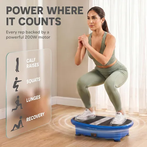 Vista 6 de Lifepro CosmoPlate/VibranceX Vibration Plate with Bluetooth or LED Models Oscillation Motor, Remote Control, Non-Slip Surface & Feet — Vibration