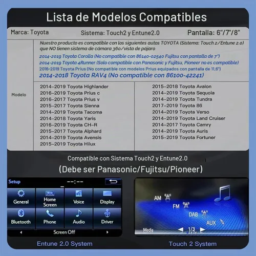 Vista 2 de Carplay - Adaptador automático inalámbrico para Android Carplay, kit de readaptación para Toyota Touch2 y Entune2.0 2014-2019 apto
