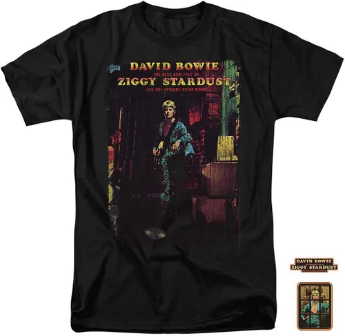 Vista 2 de David Bowie Ziggy Stardust Rock Album T Shirt & Stickers