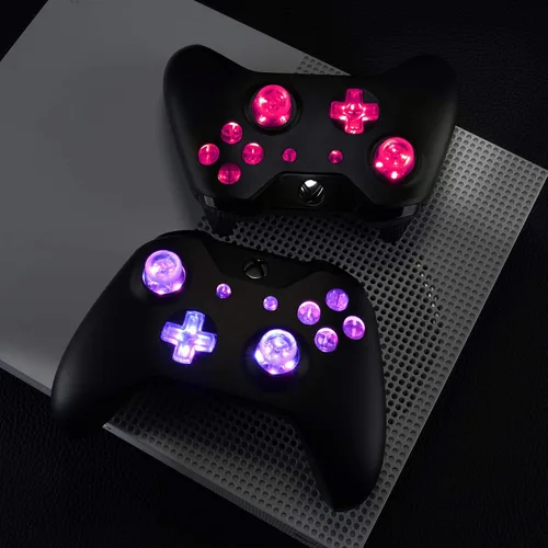 Vista 5 de eXtremeRate Kit LED de control de botón ABXY DTF para Xbox One estándar Xbox One S X 7 colores 9 modos control de botón - controlador no incluido