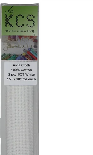 Vista 51 de KCS 2 cajas de tela de costura de algodón para punto de cruz de 15 x 18 pulgadas (blanco antiguo, 11 unidades)