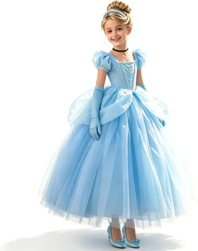 Vista 8 de Disfraz de princesa para niñas, disfraz de hada de Halloween para niñas, vestidos para ocasiones especiales, fiesta de cumpleaños Aurora