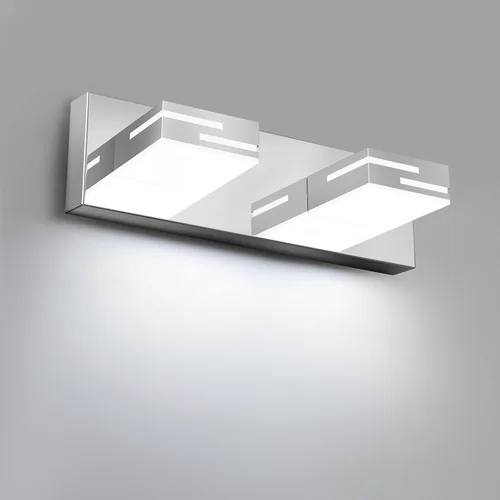 Vista 39 de Lámparas LED modernas para tocador de baño, 3 luces, 5CCT, regulables, luces de tocador negro mate para accesorios de iluminación de baño sobre