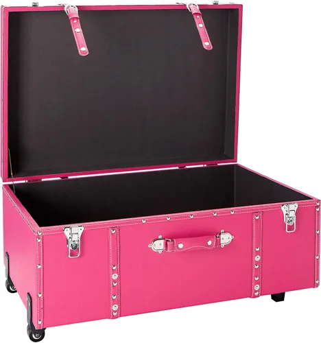 Vista 2 de DormCo Texture® Brand - Baúl con ruedas - Rosa cereza - Grande
