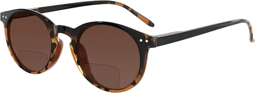 Vista 10 de Eyekepper Gafas de sol bifocales redondas con bisagras de resorte estilo agujero clave lectura bajo el sol lectores de lentes tintadas