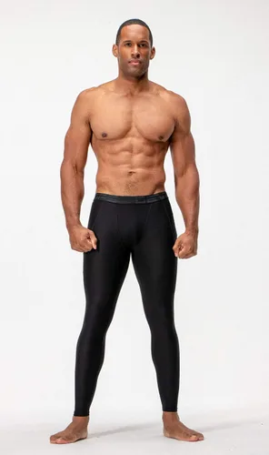 Vista 3 de DEVOPS Paquete de 2 leggings deportivos de compresión para hombre con bolsillosin bolsillo