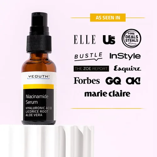 Vista 2 de YEOUTH Suero de niacinamida para la cara al 10% con ácido hialurónico y aloe vera, suero hidratante B3 para el cuidado de la piel para mujeres