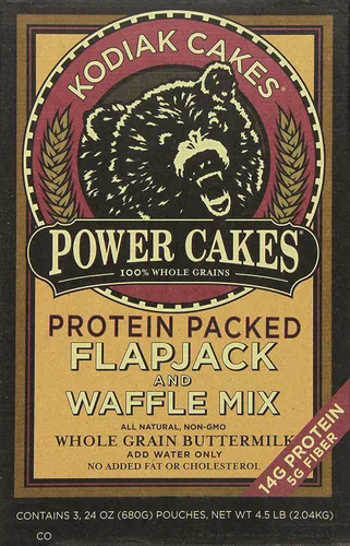 Vista 7 de PPasteles Kodiak grano integral combinación de Power Cakes Flapjack y Waffle, original suero de leche, 20 onzas (1lbs 4 onzas)