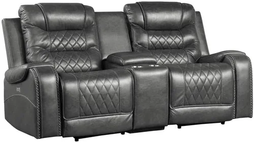 Vista 11 de Lexicon Derringer Wall Hugger Power - Sofá reclinable doble, color marrón