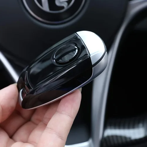 Vista 4 de ABS Car Key Shell Key Case Cover Trim para Alfa Romeo Giulia Stelvio 2017-2019 (negro)
