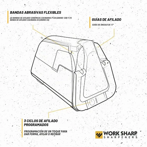 Vista 3 de Work Sharp Afilador de cuchillos de cocina eléctrico profesional E5 Culinary