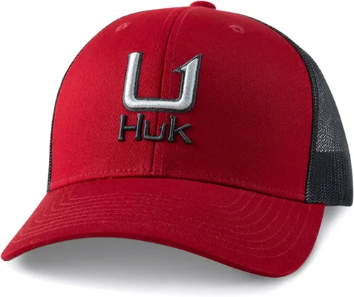 Vista 56 de HUK - Gorra de camionero de malla para hombre con cierre a presión Gorra de pesca antirreflectante
