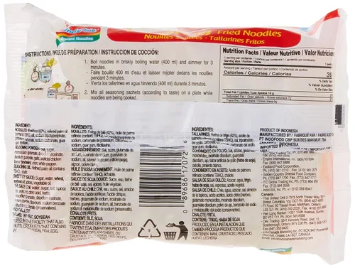 Vista 2 de Indomie Mi Goreng - Fideos salteados instantáneos, certificado Halal, producto de sabor original de Indonesia The Famous One - 90 onzas