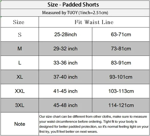 Vista 5 de TUOY Padded Compression Shorts Padded Football Girdle Hip and Thigh Protector