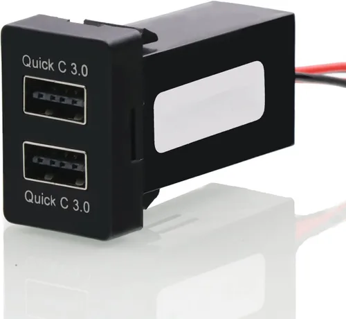 Vista 8 de QC3.0+5V 3A Dual USB Power Socket, Cargador de Coche de Carga Rápida Adaptador USB para Teléfono Inteligente PDA Android GPS Uso para Toyota Tipo A