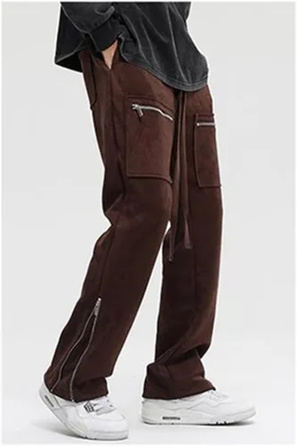 Vista 26 de Pantalones deportivos de gamuza sintética para mujer, pantalones de baile acampanados para hombre