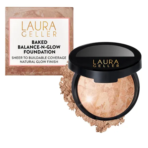 Vista 17 de LAURA GELLER NEW YORK Baked Balance-N-Glow Base Iluminadora - Porcelana - Cobertura Modulable de Transparente a Ligera - Acabado Satinado 01