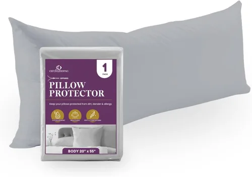 Vista 11 de CirclesHome Juego de 4 protectores de almohada estándar con cremallera, fundas de almohada transpirables 100% algodón, protegen las almohadas