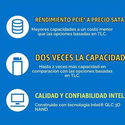 Vista 4 de Intel 660p Series M.2 2280 512GB PCIe 3.0 x4, NVMe 3D2 QLC Unidad interna de estado sólido (SSD) SSDPEKNW512G8X1