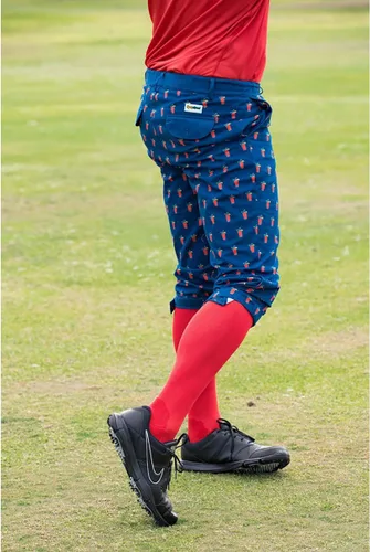 Vista 5 de Tipsy Elves Pantalones de golf para hombre, calcetines a juego incluidos, pantalones deportivos para hombre con diseños que cambian el juego