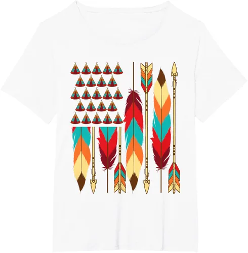 Vista 86 de Native American Bandera - Camiseta de veteranos indígenas del Mes del Orgullo, Negro, S