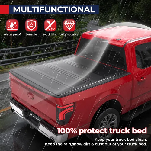 Vista 5 de MOSTPLUS Cubierta rígida de perfil bajo de 5.5 pies compatible con Ford F-150 2WD/4WD 2004-2014 (67 pulgadas)