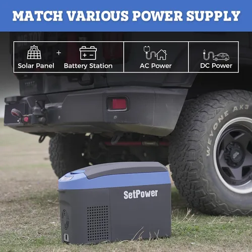 Vista 9 de Setpower Refrigerador AB15 de 12 voltios, enfriador eléctrico de 16 cuartos de galón (15 litros), refrigerador portátil para automóvil, refrigerador