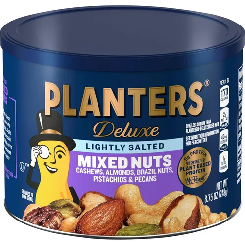 Vista 7 de Planters Select Anacardos (Mezcla de nueces de almendras y nueces pecanas, lata de 8.25 onzas) Nueces mixtas: anacardos, almendras, nueces