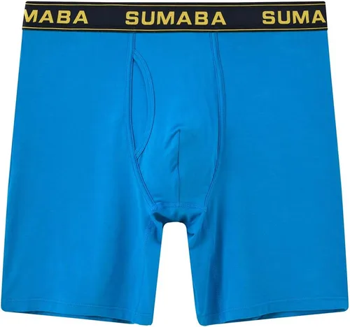 Vista 7 de Calzoncillos tipo bóxer de pierna larga para hombre, con bolsa que no se sube, de bambú, transpirables