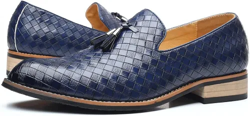 Vista 3 de Rojieso Zapatos de vestir para hombre, zapatos casuales de cuero para hombre, zapatos de trabajo con suela suave
