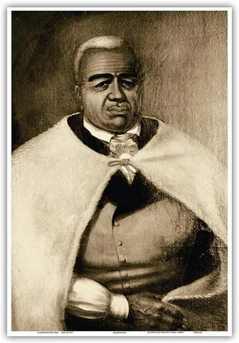 Vista 10 de Kamehameha I (Kamehameha the Great) - Portrait of the Hawaiian King (1758-1819) - Vintage Engraved Illustration - Master Art Print (Unframed) 6in x
