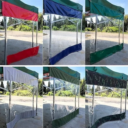 Vista 9 de Panel de lonas transparentes, impermeable, para exteriores, cortinas de PVC resistentes a los rayos UV, resistentes a la intemperie, para patios