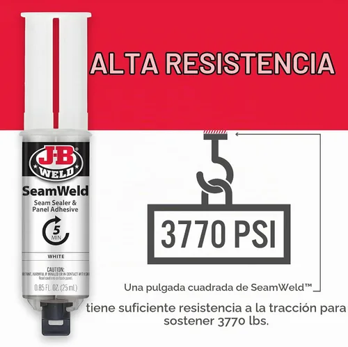 Vista 2 de J-B Weld SeamWeld, 0.8 fl oz, blanco